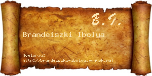 Brandeiszki Ibolya névjegykártya